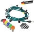 SATISFIRE Illu- Party Lichterkette Außenlichterkette 20m grün 20 bunte LED Kugellampen - grün