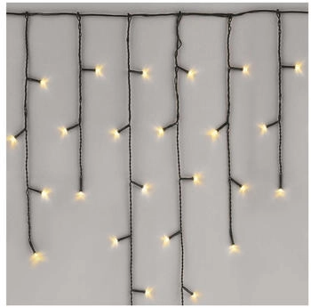 EMOS Connect System 2,5m Eisregen Lichterkette Standard, 100 LEDs, Erweiterungskomponent C (ohne Verbindungskabel und Adapter), IP44 Warmweiß