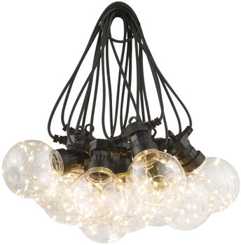 Globo Almaga LED Lichterkette für Außen schwarz, klar 10x LED 750x8x14cm schwarz,klar