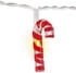 Goobay 58117 10er LED Zuckerstangen Lichterkette,warm-weiß leuchtend, Timerfunktion, rot, weiß, Klar