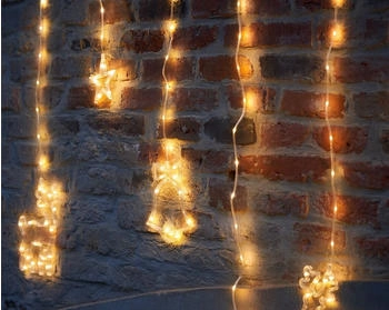 Gartenpirat Lichterkette für die Wand 173 LED Lichterkette Vorhang 45x38x32 cm warmweiß
