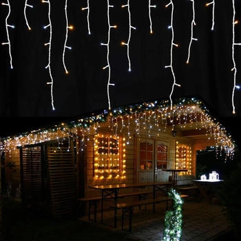Gartenpirat Eisregen Lichterkette 240 LED-Mix 6m lang warmweiß/kaltweiß