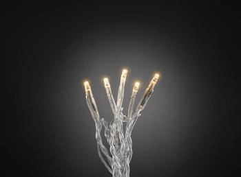 Konstsmide Micro LED Lichterkette, verschwei&szlig;t, 35 bernsteinfarbene Dioden, 24V Innentrafo, transparentes Kabel; 6352-823
