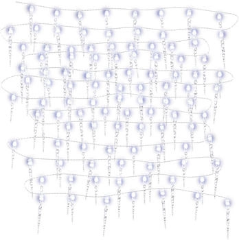 vidaXL Eiszapfen-Lichterkette 200 LEDs Kaltweiß 20 m Acryl PVC