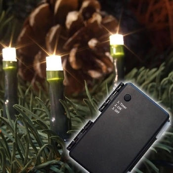 FHS LED Lichterkette 40er warmweiß Batteriebetrieb Timer aussen 11987