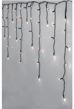 Star Trading Led Eiszapfen-Lichterkette Crispy Ice White von xxl Eisregen Lichter-Kette schwarz 960 Leds warmweiß, Länge: 24 m, IP44
