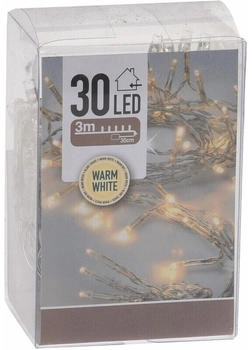 Spetebo Lichterkette mit 30 Led in warm weiß - 300 cm - Weihnachts Tischlichterkette Deko Innen Beleuchtung