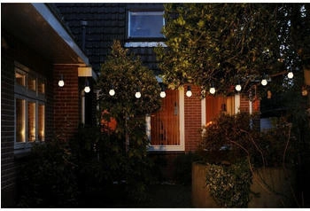 FHS Sunny Lights Außenbeleuchtung, 20er Lichterketten für Terrasse, Veranda, Deck, Rasen, Garten, Hochzeit, Party, Wohnkultur, Farbe weiss