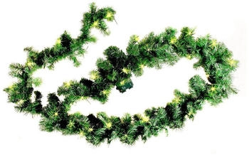 Spetebo Au&szlig;en Weihnachts-Girlande mit Lichterkette - 270 cm / 35 Led