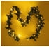 Spetebo Weihnachtsgirlande mit künstlicher Tanne - 810 cm / 100 Led - Deko Lichterkette mit Timer warm weiß beleuchtet