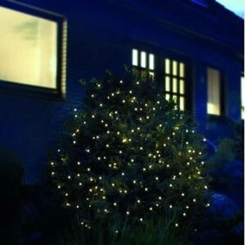 FHS Led Lichternetz 360 warmweiße Leds 4x4m außen inkl. Timer 5m Zuleitung