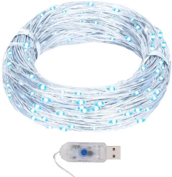 vidaXL Led-Lichterdraht 40 m 400 Led Kaltweiß 8 Funktionen