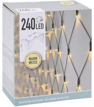 Buri Balkongeländer Lichternetz 410x100cm 240 Leds Balkondeko