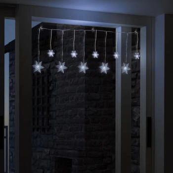 Mojawo Schneeflocken Lichterkette 10Leds kaltweiß-MLK083
