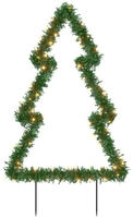 vidaXL Weihnachtsbaum mit Erdspie&szlig;en und 80 LEDs 60 cm