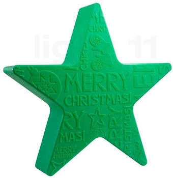 8 seasons Motivleuchte Shining Star Merry Christmas grün E27