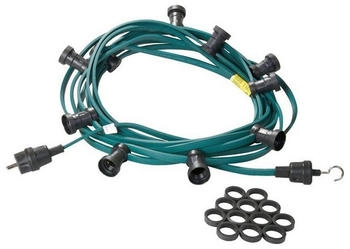 SATISFIRE Illu Lichterkete 20m grün für Party Garten Außen Girlande 20xE27 Made in Germany - grün