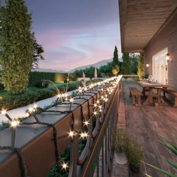 Marelida LED Solar Lichterkette - 360 warmweiße LED - 8 Funktionen - L: 27m - per USB aufladbar