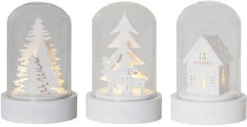 Eglo 410045 - SET 3x LED Weihnachtsschmuck KUPOL 1xLED/0,06W/1xCR2032 weiß