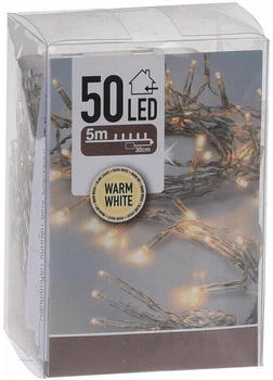 Spetebo Lichterkette mit 50 Led in warm weiß - 500 cm - Weihnachts Tischlichterkette Deko Innen Beleuchtung