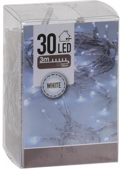 Spetebo Lichterkette mit 30 Led in kalt weiß - 300 cm - Weihnachts Tischlichterkette Deko Innen Beleuchtung