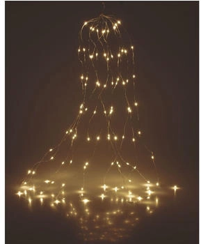 Spetebo Draht Lichterkette warm weiß - 300 cm / 300 Led - Deko Weihnachts Leuchtdraht für Außen Outdoor