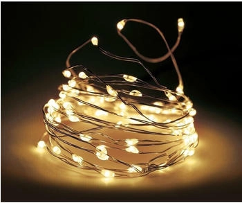 Spetebo Draht Lichterkette 795 cm mit 160 Led und 8 Leuchtfunktionen - warm weiß