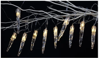 Buri Led Eiszapfen-Lichterkette 10Led Weihnachtsdeko Winterdeko