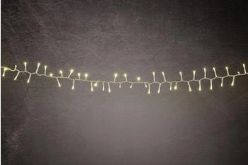 Trend Line Led-Lichterkette Premium Außen 10,7 m warmweiß-transparent mit Timer, Dimmer Lichterketten