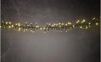 Trend Line Led-Lichterkette Cluster Außen 3 m warmweiß-schwarz mit Timer, Dimmer Lichterketten