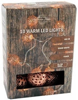 Spetebo - Kugel Lichterkette - 100 Cm - Kupfer Kugeln 10 Led Warmwei&szlig; - Weihnachten
