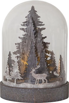 Star Trading LED-Deko"Kupol",braun, Rentiere, Timer, Batterie