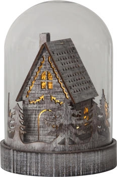 Star Trading LED-Deko"Kupol",braun, Haus, Timer, Batterie