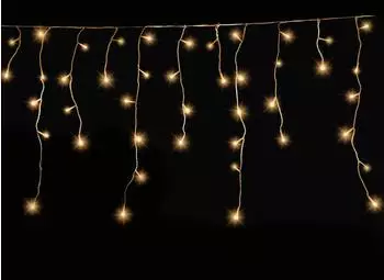Gartenpirat LED-Eisregen-Lichterkette 24 m mit 960 LED warmweiß und Flashing-Effekt