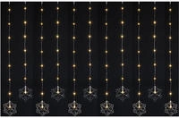 Led Schneeflocken Lichtervorhang - Mit 83 Warmwei&szlig;en Led