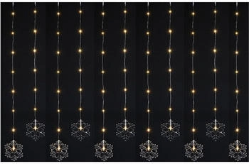 Spetebo Led Schneeflocken Lichtervorhang - mit 83 warmweißen Led