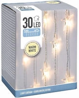 Led Sternen Lichtervorhang Warm Wei&szlig; - 100 Cm - Weihnachten Fenster Deko