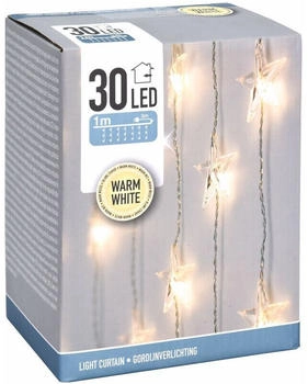 Spetebo Led Sternen Lichtervorhang warm wei&szlig; - 100 cm - Weihnachten Fenster Deko Lichterkette Innen