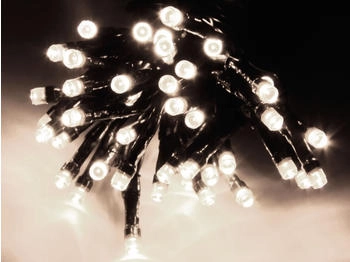 Koopman Led-Lichterkette, 120 Leds, kaltweiß, 230V, IP44, 8 Funktionen, Memory