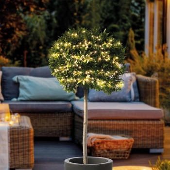 Esotec Solar Cluster-Lichterkette für Außen Garten Weihnachtsbaum Winterdeko mit 200 Leds Esotec 102581