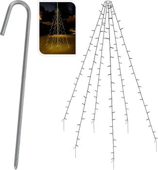 Spetebo Lichterkette 10 Str&auml;nge &agrave; 8 Meter mit 360 Led in warm wei&szlig; IP44