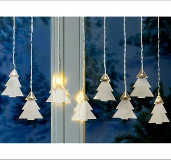Buri Lichterkette Tannenbäume 8 Led Weihnachtsdeko Winterdeko