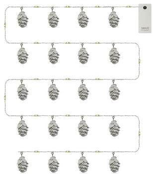Sirius Lichterkette Molly Garland 20 LED 2m batteriebetrieben braun beschneit innen