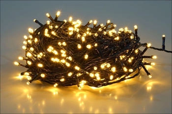 Spetebo Led Weihnachts Lichterkette warm weiß - 24 m / 320 Led - Garten Deko Beleuchtung mit Netzstecker Strom betrieben für den Außenbereich