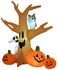 HomCom Halloween Aufblasbar Spukbaum Aufleuchtend Kürbis Geist Spukgespenst Deko