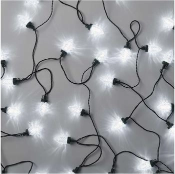 EMOS LED-Lichterkette im Retrostil, 9,8m + 5m Zuleitung, 50 LEDs, 8 Lichtmodi, Netzteil mit Timer 6h/18h, IP44 Kaltweiß, D5ZC01