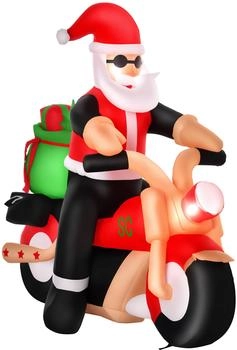 HomCom Weihnachtsfigur Aufblasbarer Weihnachtsmann