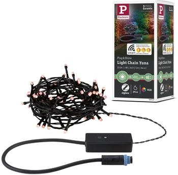 Paulmann Plug & Shine LED Lichterkette Yuna RGBW Schwarz 7,4m (94642)