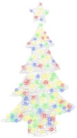 vidaXL Weihnachtsbaum mit 100 LEDs Mehrfarbig 120 cm Acryl
