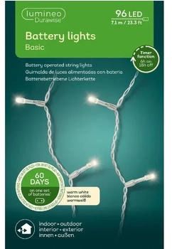 Lumineo Durawise Batterie Basic 96 LED warmweiß 7,1m (497193)